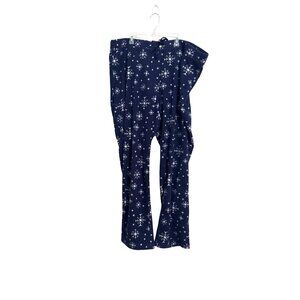 Old Navy Snowflake Print Fleece Pajama Pants Navy White Size XXL